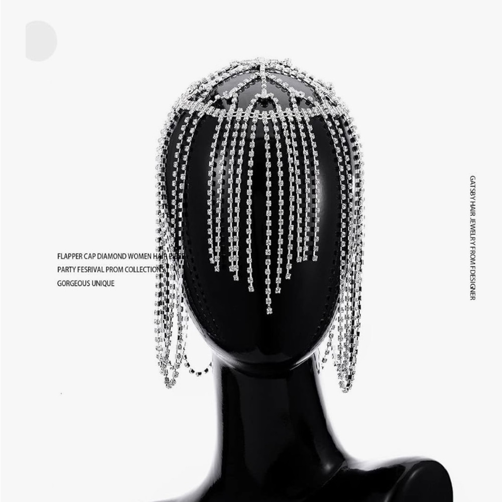 Silver rhinestone Headpiece - Picture 3 of 3